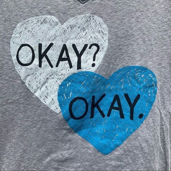 2/$15 🌸 The Fault in Our Stars “Okay?Okay.” Graphic V-Neck - Picture 3 of 4